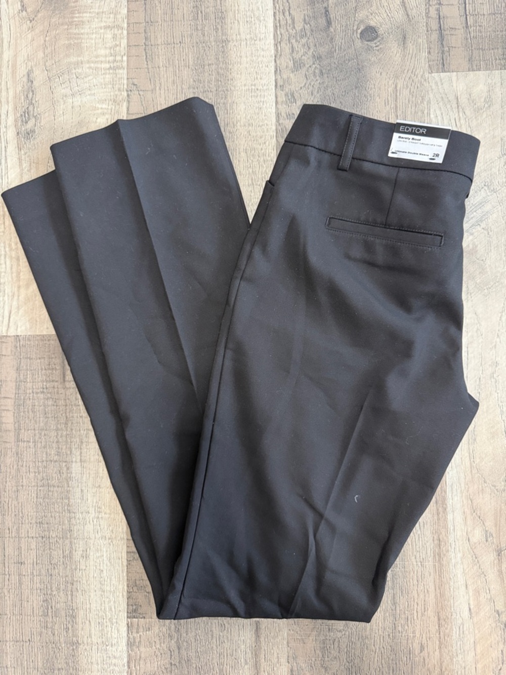Express Black Editor Barely Boot Tailored Dress Size 2R Pants